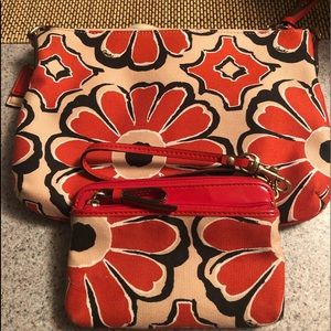 Coach Handbag & Matching Wristlet